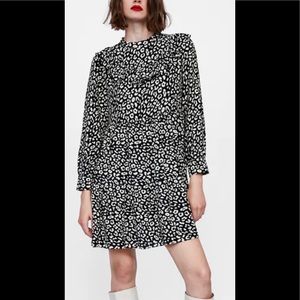 Zara Animal Print Tiered Dress